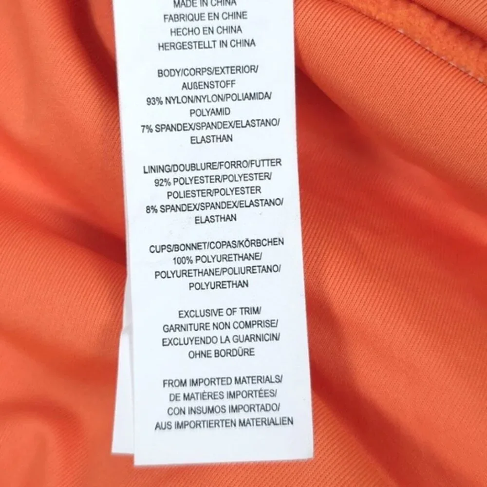 NWT Kate Spade One Piece Swimsuit Satsuma Orange S9B428A‎ Size S